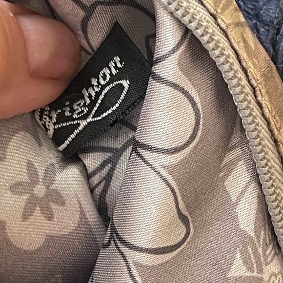 Brighton Pretty Tough Andie Blue/Silver Metallic Leather with Studs Handbag - Picture 9 of 12